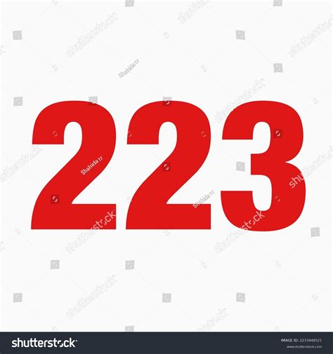 Red Number 223 Isolated On White Stock Illustration 2233448521 | Shutterstock