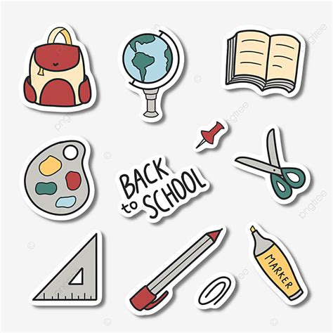 Back School Clipart Hd PNG, Back To School Clipart Cute Stickers, Class ...