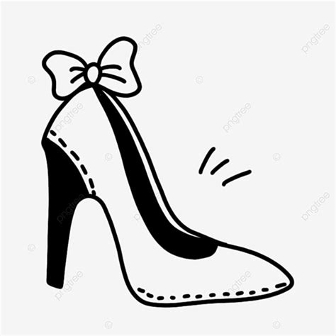 Black High Heels Black And White Doodle, Woman, Shoes, High Heels PNG Transparent Clipart Image ...