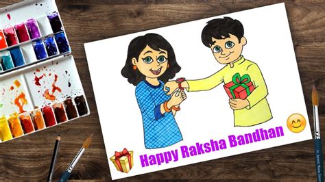 How to Draw Raksha Bandhan for beginners - Step by Step - YouTube