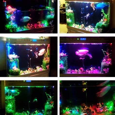 Colorful Aquarium LED Light Fish Tank Gradient Lighting Display Lamp Aquarium Decor Water Plant ...