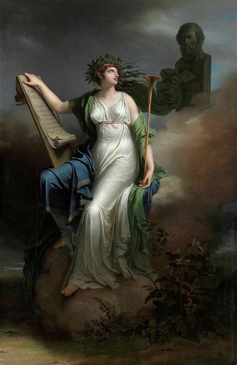 Calliope, Muse of Epic Poetry Painting by Charles Meynier - Fine Art ...