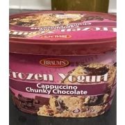 Braum's Frozen Yogurt, Cappuccino Chunky Chocolate: Calories, Nutrition ...