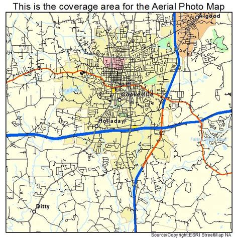 Aerial Photography Map of Cookeville, TN Tennessee