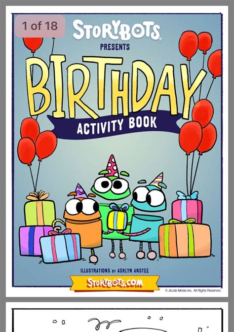 Pin by Amber John on Storybots | Birthday activities, 5th birthday party ideas, Birthday book