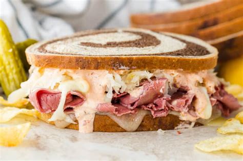 Reuben Sandwich with Homemade Russian Dressing - NatashasKitchen.com