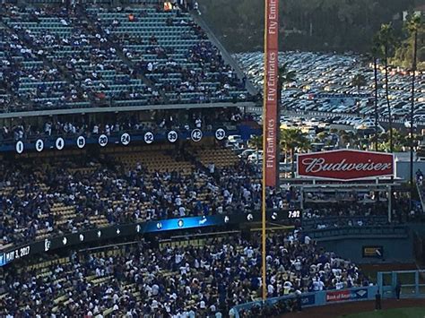 Dodger Stadium Ring of Honor just before the Vin Scully unveiling ...