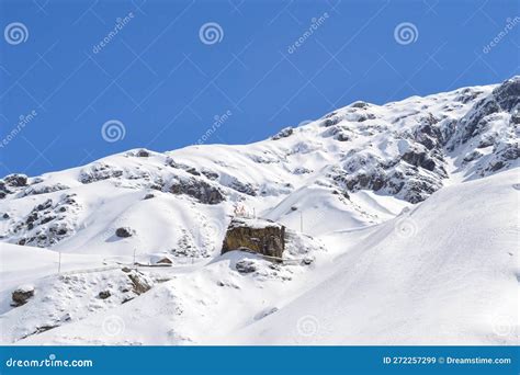 Snow-covered Mountain Peaks in Himalaya India. Stock Image - Image of ...