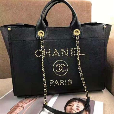 Chanel Women Chanel's Large Tote Shopping Bag in Grained Calfskin ...