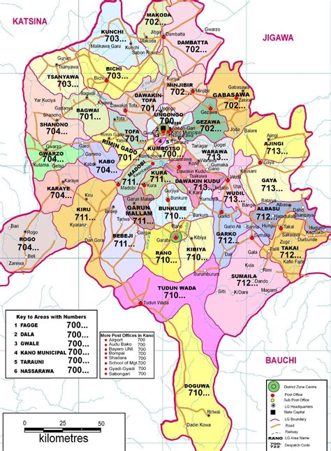 Kano State Zip Code Map