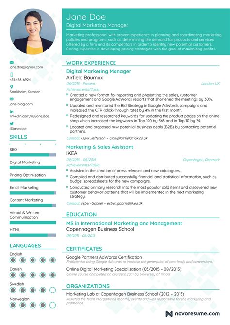 35++ Resume template examples 2019 For Your Learning Needs