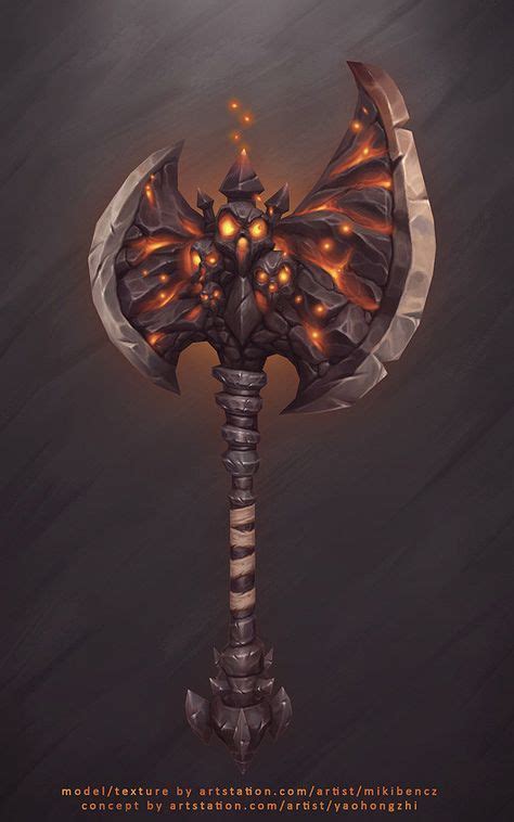 Berzerker axe, Miki Bencz on ArtStation at https://www.artstation.com/artwork/YbzYV | Escudo rpg ...