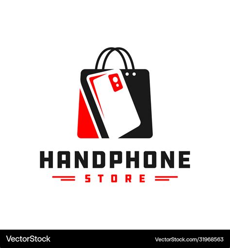 Mobile phone shop logo Royalty Free Vector Image