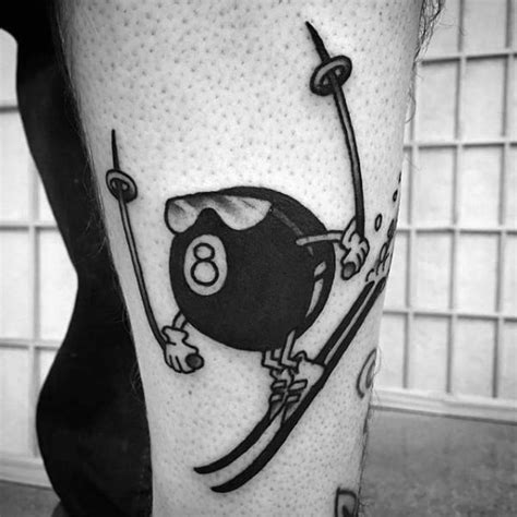 Top 40 Best 8 Ball Tattoo Designs For Men - Billiards Ink Ideas