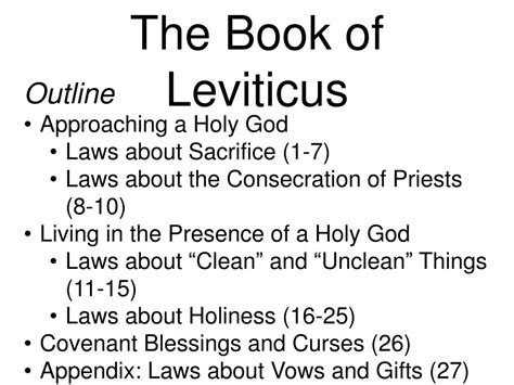 PPT - The Book of Leviticus PowerPoint Presentation, free download - ID:6516500