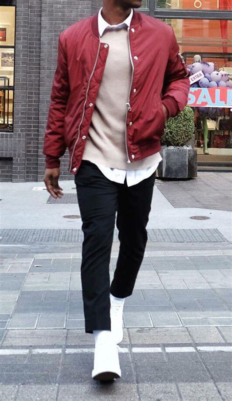 Red and black street style outfits for men in 2019 | Black outfit men, Red, black outfits, Fashion