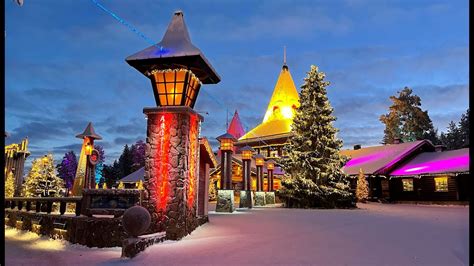 Winter hält Einzug im Weihnachtsmanndorf Rovaniemi Lappland, Finnland - Santatelevision.com