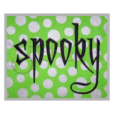 Spooky Embroidery Font Set - 1", 2", 3" | Stitchtopia