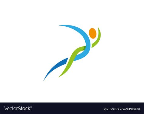 Creative abstract body logo design Royalty Free Vector Image