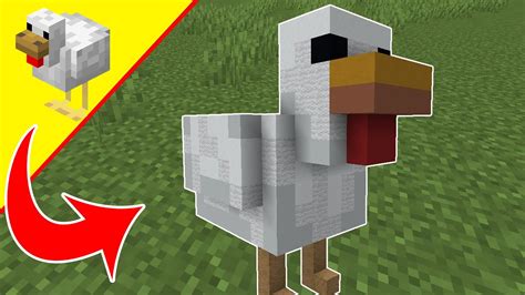 Chicken Statue - Mob Build Tutorial - Minecraft Chicken Statue - YouTube