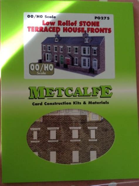 Metcalfe Building Kits – HO/OO Scale – Low Relief Stone Terraced House Fronts – #PO275 – Mr Models