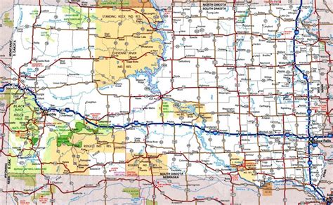 South Dakota Road Map - Printable Map Of North Dakota - Free Printable Maps