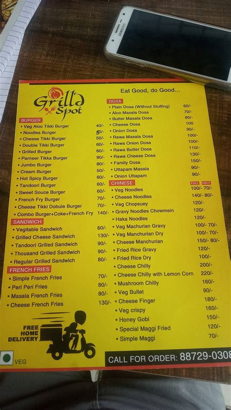 Menu at Grill'd Spot, Jagraon