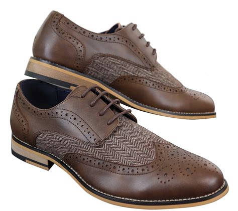 Cavani Horatio - Men's Tweed & Leather Oxford Shoes | Happy Gentleman