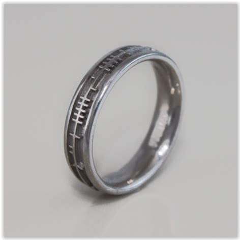 5mm, 18k Gold, Ogham Embossed Celtic Ring - Abana Jewellers