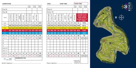 Scorecard & Map – Kings Golf Club