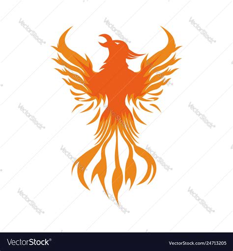 Phoenix fire logo Royalty Free Vector Image - VectorStock