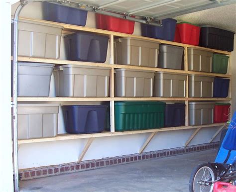 Simple Wooden Garage Wall Shelves PDF Woodworking