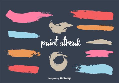 Free Paint Streak Vector Set - Download Free Vector Art, Stock Graphics ...