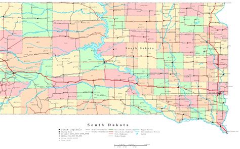 Road Map Of South Dakota With Cities - Printable Map Of South Dakota | Printable Maps