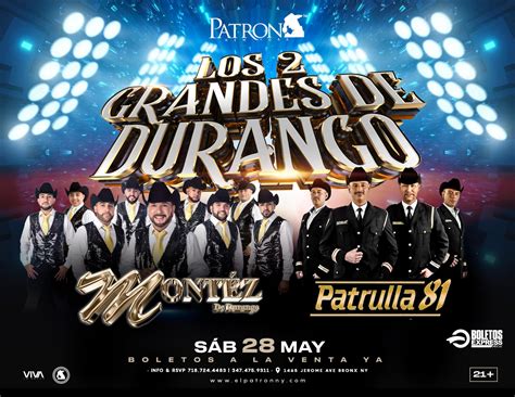 MONTEZ DE DURANGO & PATRULLA 81 Tickets - BoletosExpress