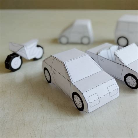 Paper toy cars printable templates