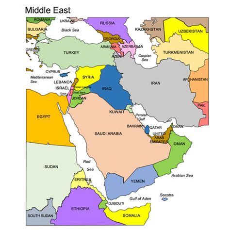 The Middle East Country Map - Get Latest Map Update