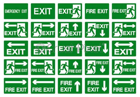 Emergency Exit Symbol Isolate On White Background,Vector Illustration ...