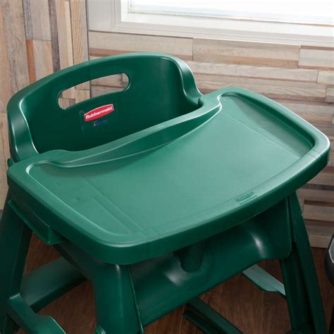 Rubbermaid FG781588DGRN Green Restaurant High Chair Tray