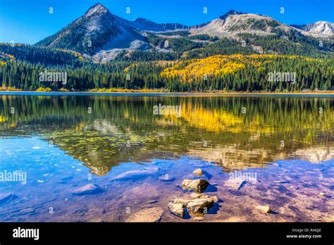 Autumn color at Lost Lake Campground off of Kebler Pass Road in ...