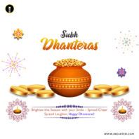 Free Happy Dhanteras Celebration Banner and Poster Design Ideas Template PSD - Indiater