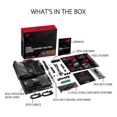 ASUS ROG Crosshair X670E Hero AMD X670 (Ryzen AM5) ATX motherboard ...