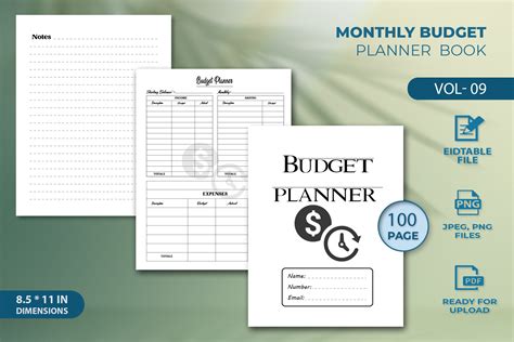 Monthly Budget Planner Book Graphic by enuvacoloring · Creative Fabrica