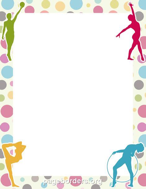 Gymnastics Border: Clip Art, Page Border, and Vector Graphics | Gymnastics party, Gymnastics ...