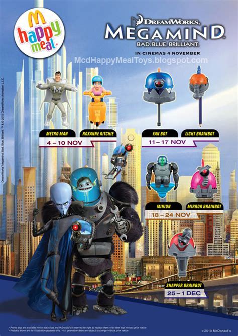 Happy Meal Toys Collection Fan Site: McD Happy Meal "Megamind Bad Blue Brilliant" toys