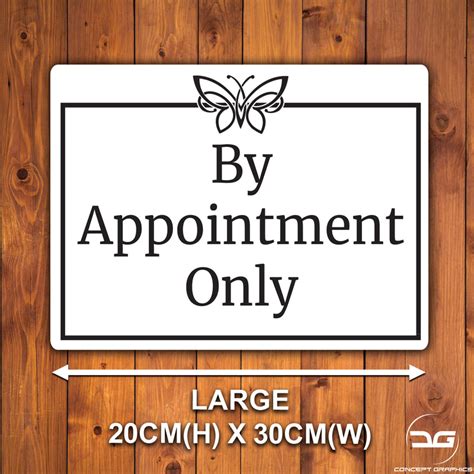 By Appointment Only Notice Wall Mounted Plaque Sign | Concept Graphics