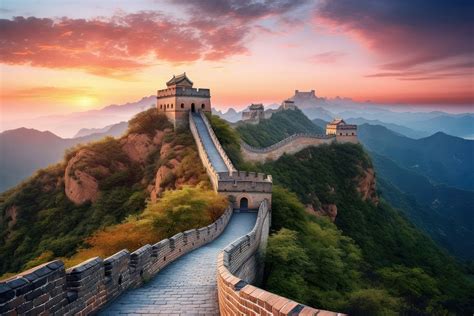 Great wall china sunrise travel | Free Photo - rawpixel