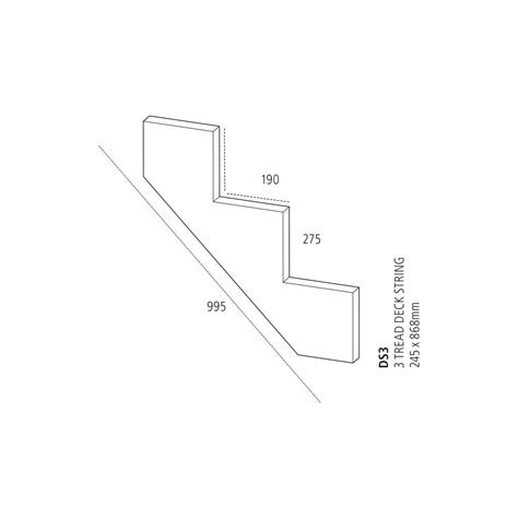 Pine Decking 3 Tread Stair String | Kelvin Timber