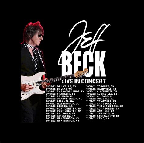 Jeff Beck Live In Concert Tour Date 2022 Sk78 Digital Art by Sarah ...