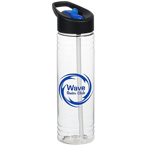 4imprint.ca: Clear Impact Halcyon Water Bottle with Two-Tone Flip Straw - 24 oz. C147034-C-FS-TT